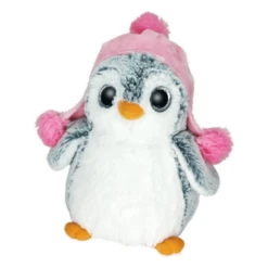 Pinguin Kuscheltier Mit Rosa Mütze, Ca. 25 Cm