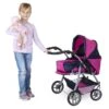 Besttoy - Kombi Puppenwagen - Blau/pink/schwarz -Geschäft Zur Auswahl Von Modespielzeugen 136970 4016096115890 besttoy kombipuppenwagen flowers 03