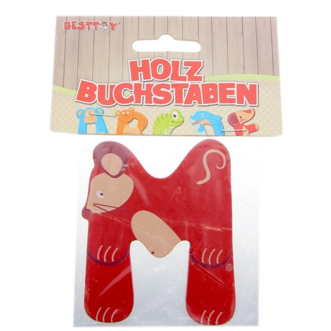 Besttoy - Holzbuchstabe - M - Rot 3 Besttoy - Holzbuchstabe - M - Rot