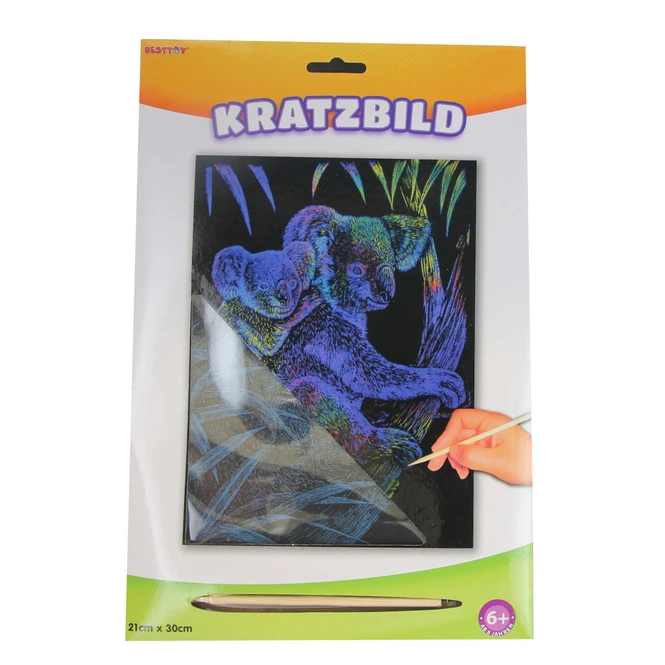 Besttoy - Kratzbild Regenbogen - Koalabär 3 Besttoy - Kratzbild Regenbogen - Koalabär
