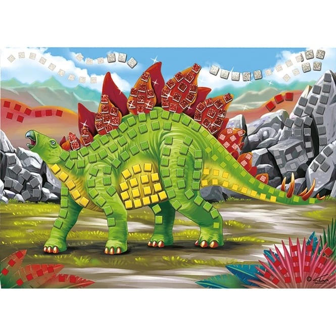 Besttoy - Glitzermosaik Bastelset - Stegosaurus 3 Besttoy - Glitzermosaik Bastelset - Stegosaurus