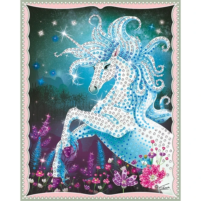 Besttoy - Strasssteinebild Einhorn Blau 3 Besttoy - Strasssteinebild Einhorn Blau