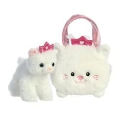 Aurora Plüsch Katze - Mit Tasche Weiß Und Pink 6 Aurora Plüsch Katze - Mit Tasche Weiß Und Pink -Geschäft Zur Auswahl Von Modespielzeugen 239615 4016096442248 aurora pluesch katze in tasche3
