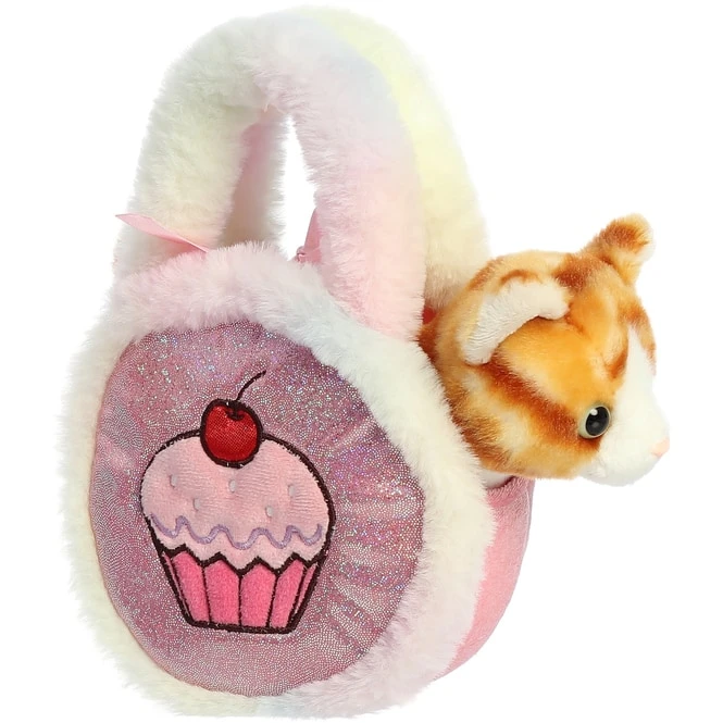 Aurora Plüsch Katze - Mit Tasche Rosa 4 Aurora Plüsch Katze - Mit Tasche Rosa – Bild 2
