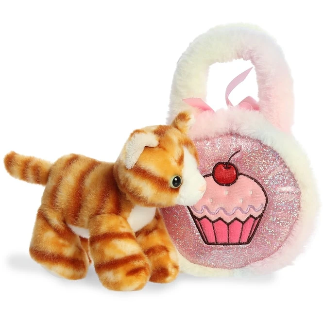 Aurora Plüsch Katze - Mit Tasche Rosa 3 Aurora Plüsch Katze - Mit Tasche Rosa