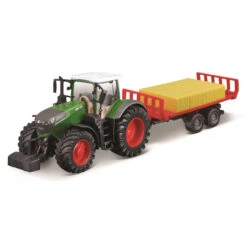 Maisto Bburago Traktor Fendt - Mit Heuballentransporter - Ca. 10 Cm