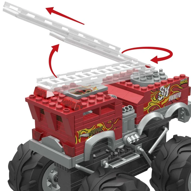 MATTEL MEGA Hot Wheels - 5 Alarm Monster Truck & Feuerwehrfahrzeug 4 MATTEL MEGA Hot Wheels - 5 Alarm Monster Truck & Feuerwehrfahrzeug – Bild 2