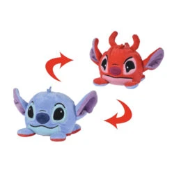 SIMBA TOYs Disney - Lilo & Stitch - Wendeplüsch Stich/Leroy - Ca. 8 Cm -Geschäft Zur Auswahl Von Modespielzeugen 247004 5400868017045 simba disney wendepluesch stitch teufelchen 8cm 01