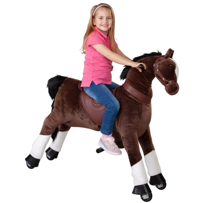 Besttoy - Plüschpferd Zum Reiten Mit Rollen - Ca. 95 Cm 3 Besttoy - Plüschpferd Zum Reiten Mit Rollen - Ca. 95 Cm