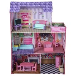 Besttoy - Puppenhaus Aus Stoff - Mit Möbeln -Geschäft Zur Auswahl Von Modespielzeugen 4016096368111 puppenhaus aus stoff 03 1