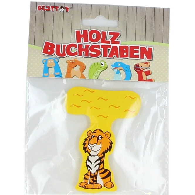 Besttoy - Holzbuchstabe - T - Gelb 3 Besttoy - Holzbuchstabe - T - Gelb