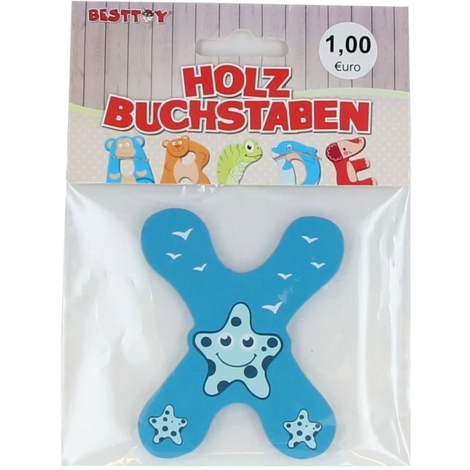 Besttoy - Holzbuchstabe - X - Blau 3 Besttoy - Holzbuchstabe - X - Blau